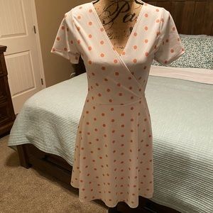 Polka dot wrap dress